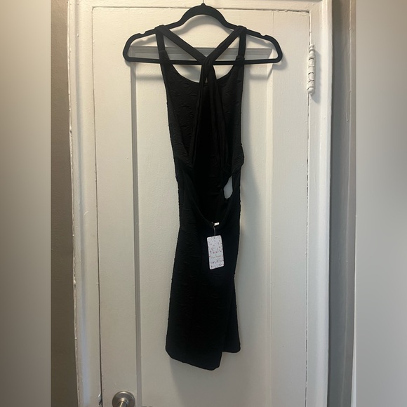 Free People Elegant Black Crisscross Mini Dress - Picture 5 of 8